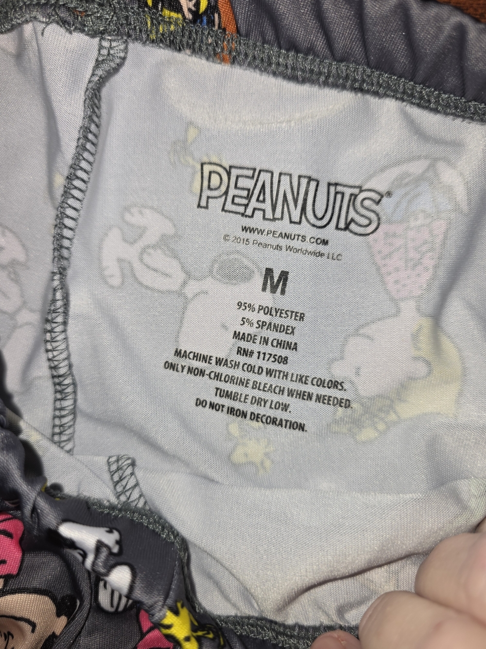 Peanuts Black and Gray Character Lounge Leggings - Picture 2 of 2